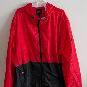 South Pole Red and Black Windbreaker Jacket